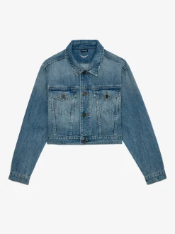 Shop Zadig & Voltaire Aretha Cropped JacketNEW Mediumwash